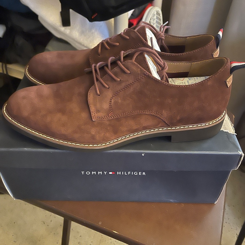 Men , Brown Sued, New in the Box, Size 11, Tommy Hilfiger, Casual Shoe